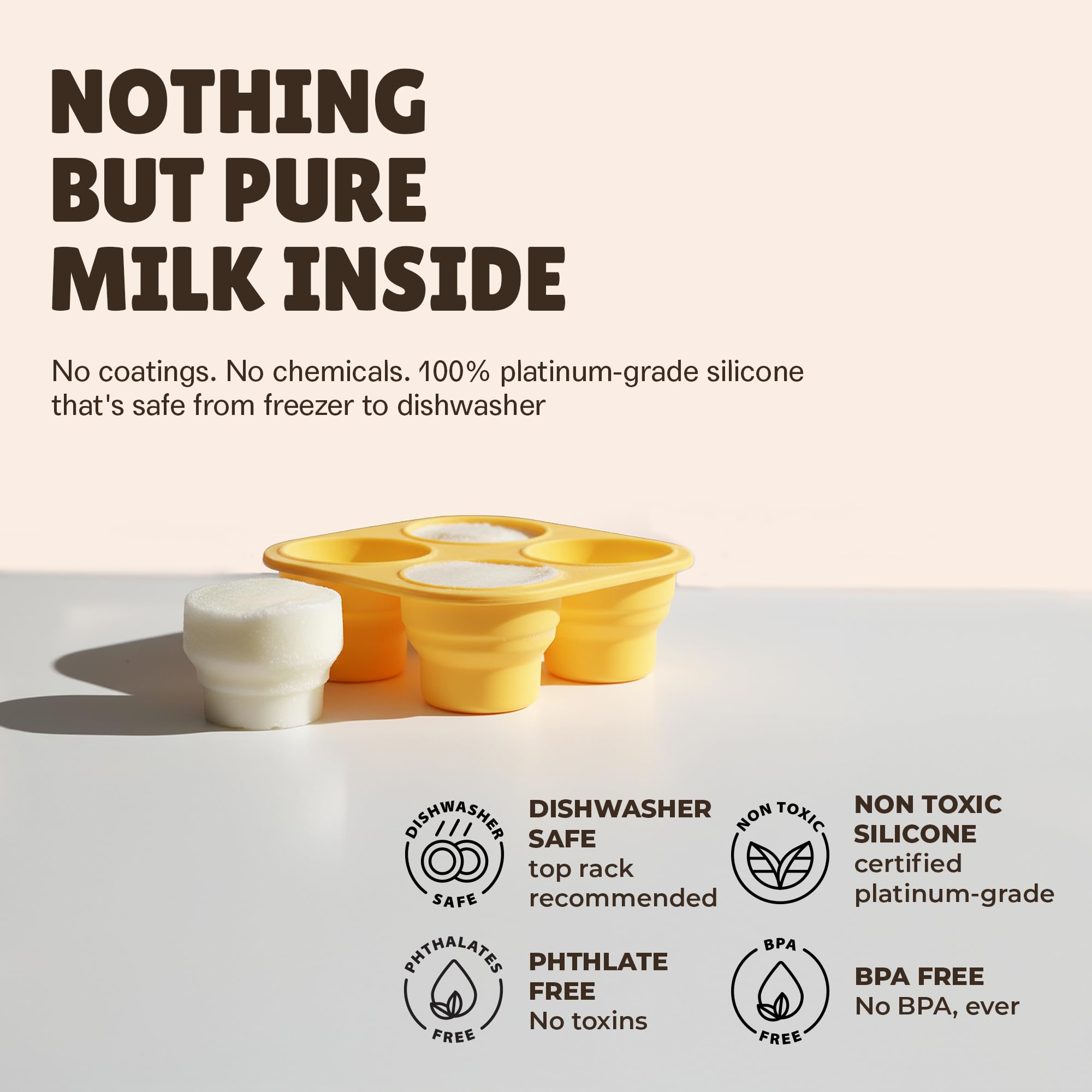 BOOBCUBE food-grade-silicone-glass components support safe, easy cleaning.