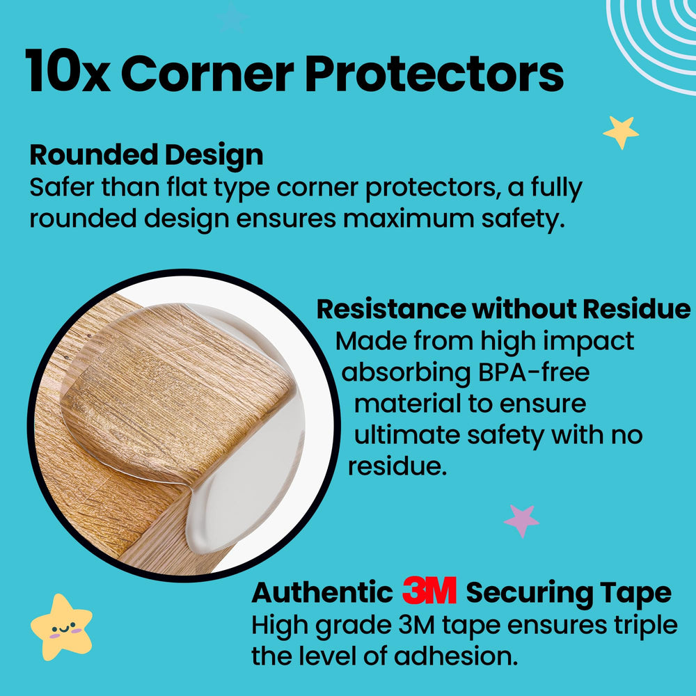 BooBoo Baby corner guards protecting furniture edges during toddler exploration.