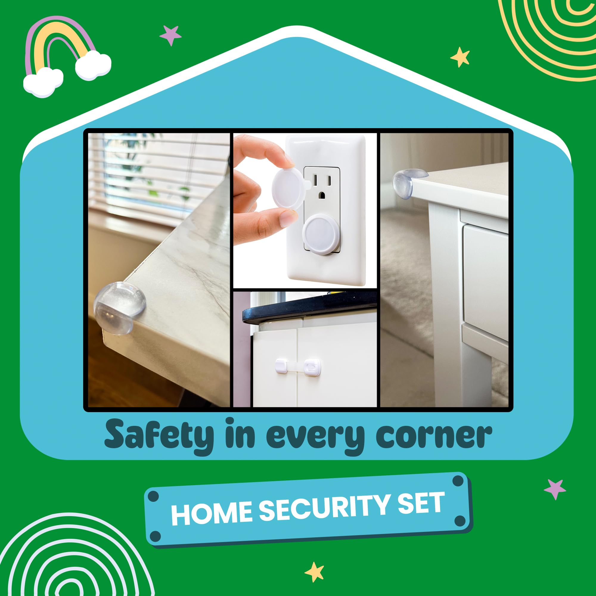 BooBoo Baby kitchen scene demonstrates easy tool-free installation.