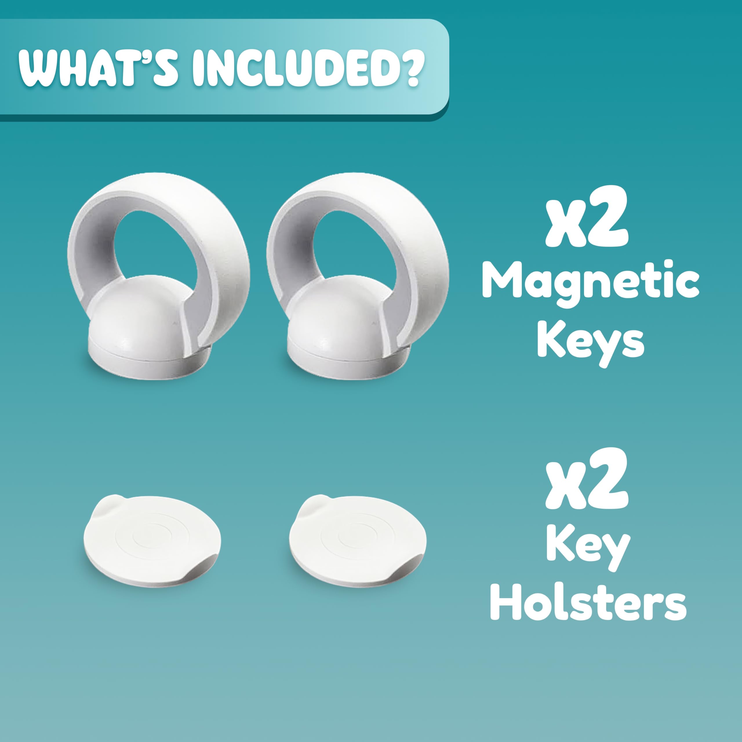 Booboobaby magnetic keys-holder enables quick access to replacement keys.