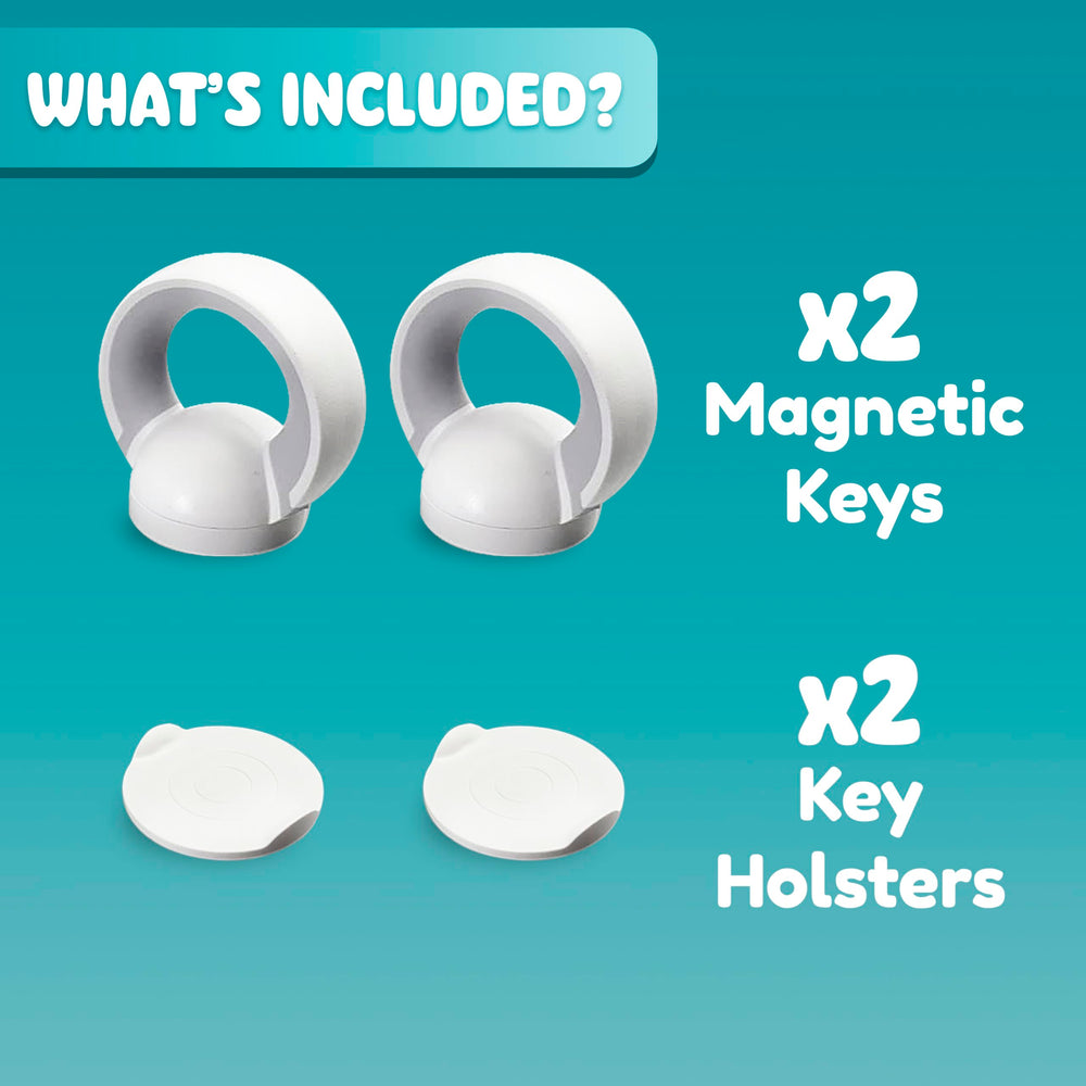 Booboobaby magnetic keys-holder enables quick access to replacement keys.