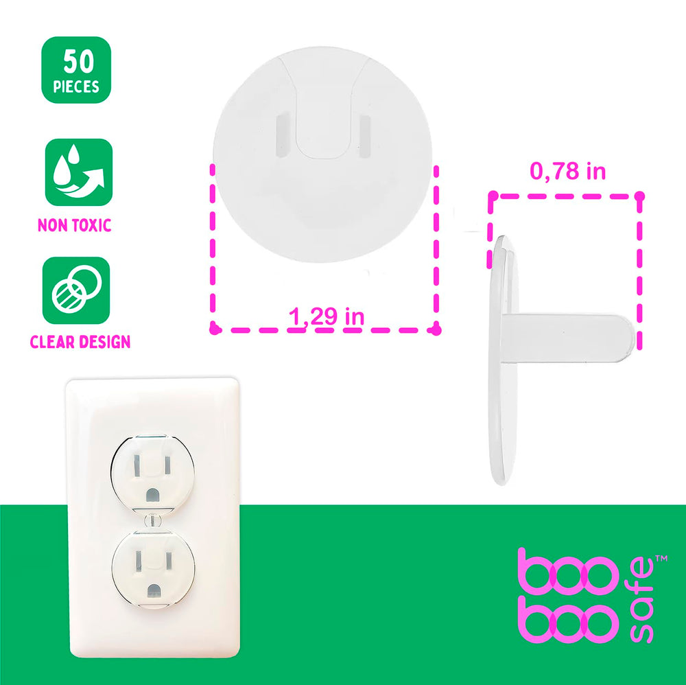 Boo Boo Safe peace-of-mind outlet covers simplify childproofing with reliable protection.