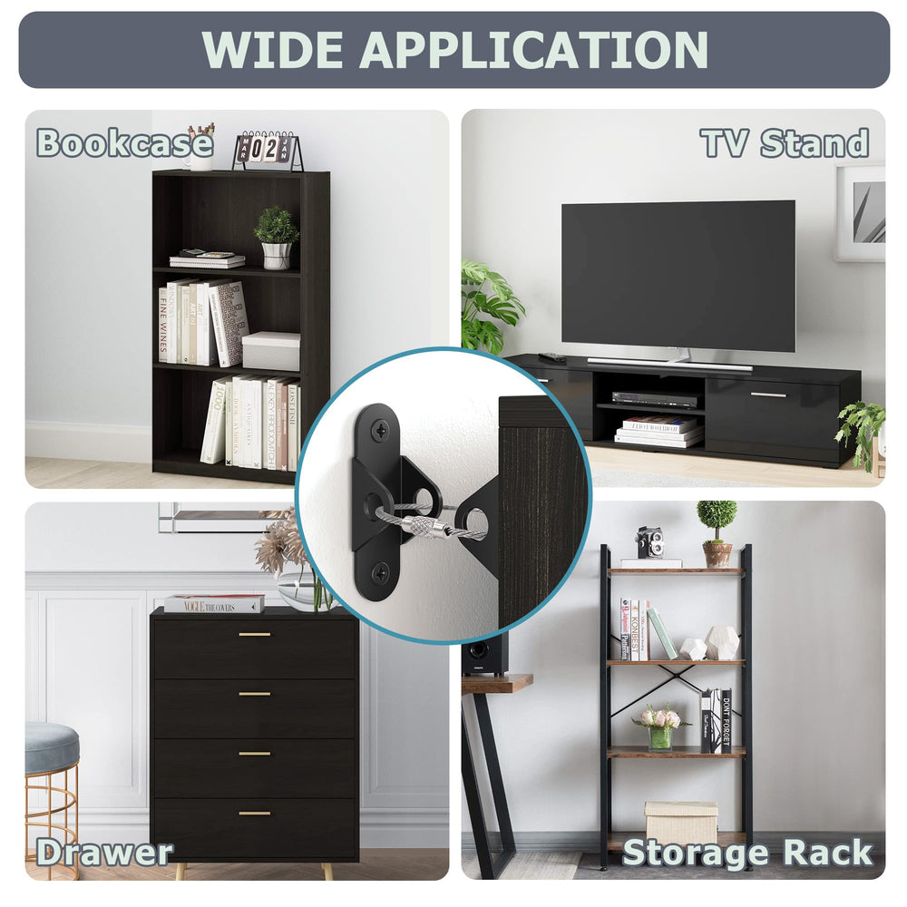 Booda Brand 2-pack black finish blends with modern home decor.
