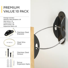 Booda Brand adjustable straps and brackets enable secure anchoring.