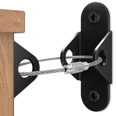Booda Brand furniture anchors mount to wall for stable, tip-free shelves.