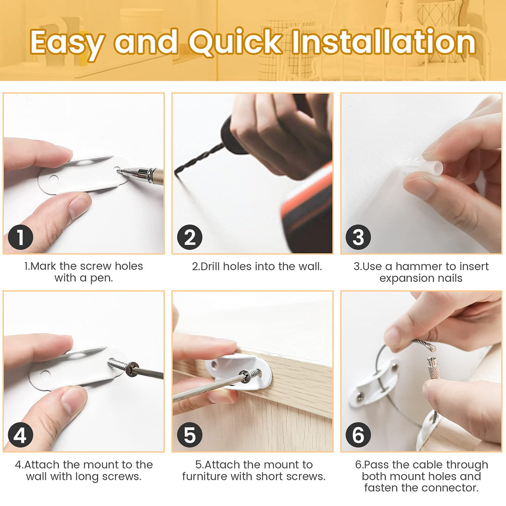 Booda Brand anchor kit with screws and brackets, complete hardware for sturdy setup