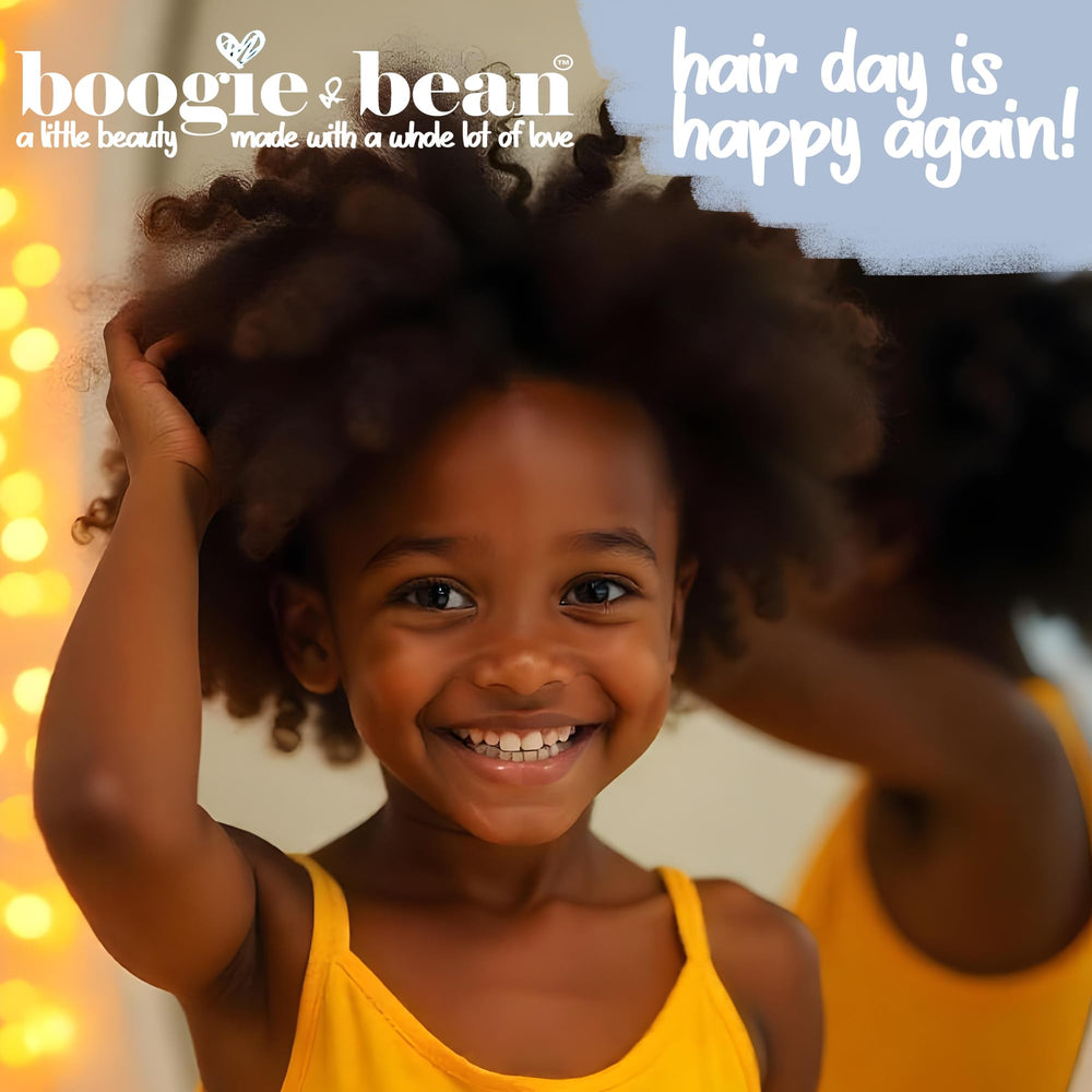 Boogie and Bean Coco Baby Hair Oil dropper—easy, mess-free application for delicate hair.