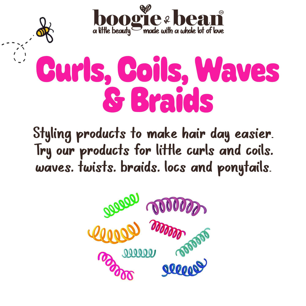 Boogie and Bean Coco Baby Hair Oil bottle—USA-made, momma-owned care for baby hair.