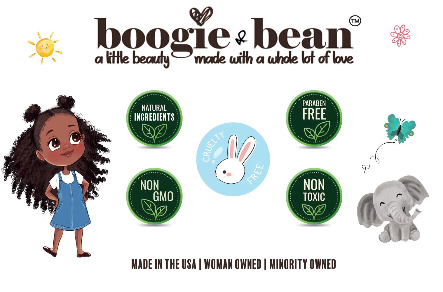 Boogie and Bean coconut oil in daily routine for smooth skin and hair.