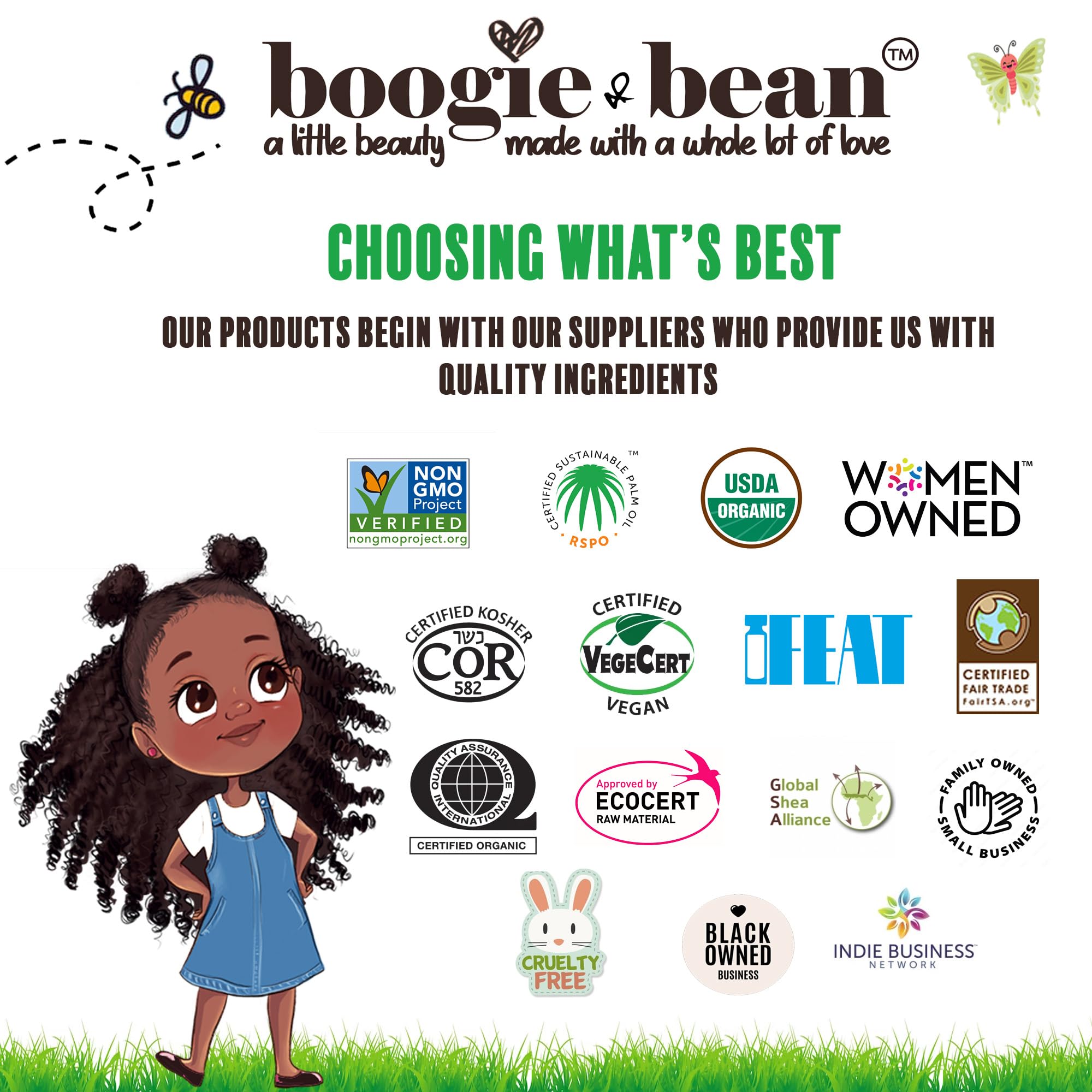 Boogie and Bean coconut oil shown as vegan, cruelty-free skincare.