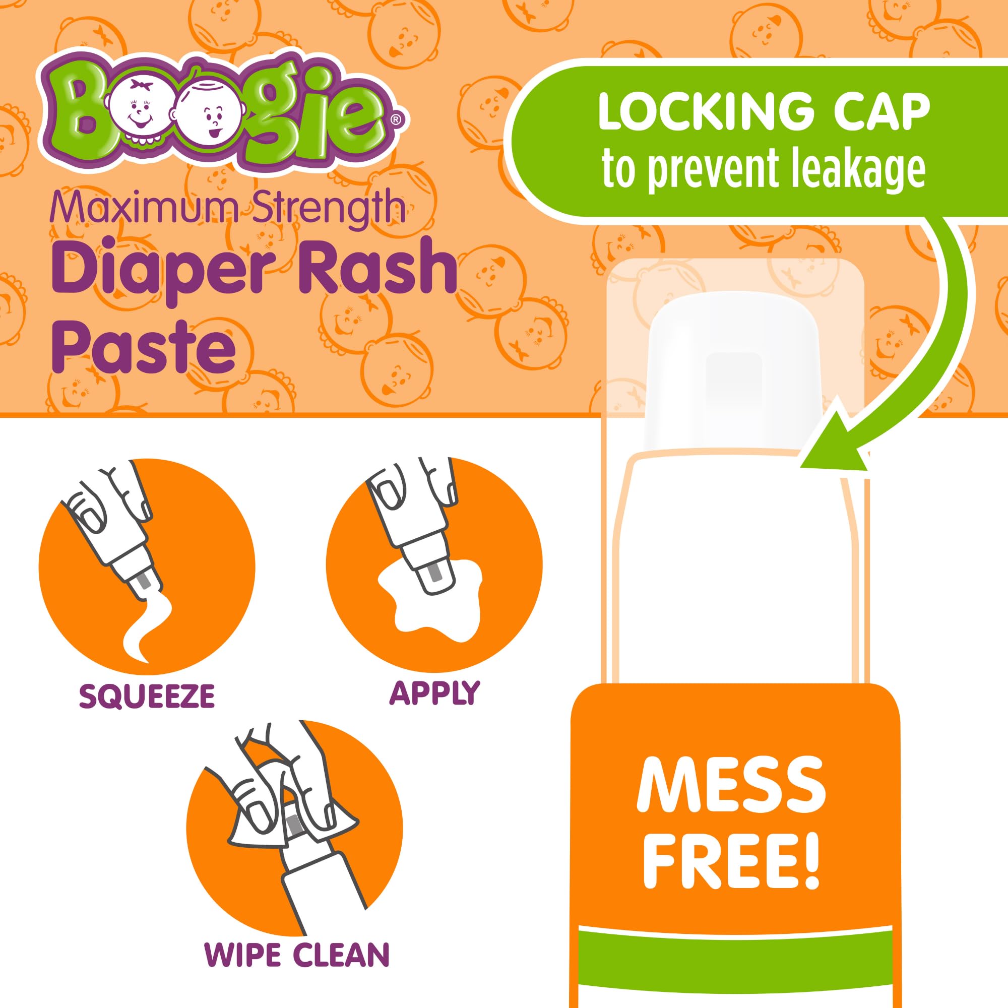 Boogie bag essentials shot highlighting compact travel-friendly diaper rash care.