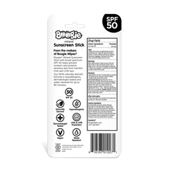 Boogie Mineral Sunscreen Stick in use, SPF 50 protection for sensitive skin.