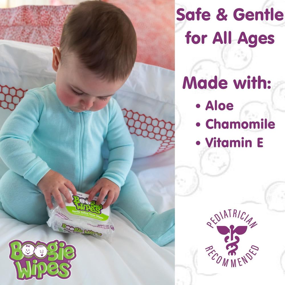 Boogie saline nose wipes baby use highlights gentle care for tiny noses