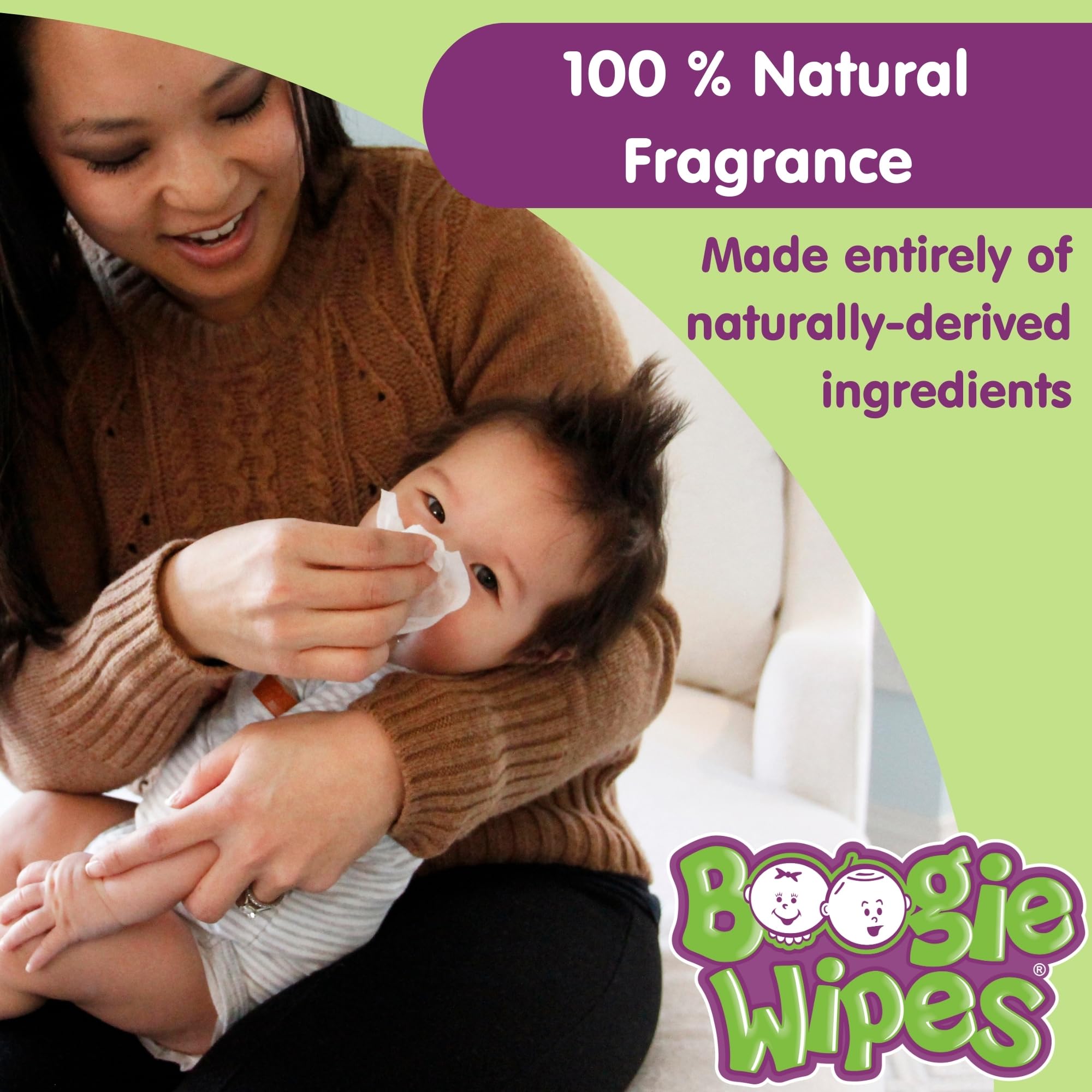 Boogie saline nose wipes resealable lid ensures fresh wipes during cold and allergy seasons