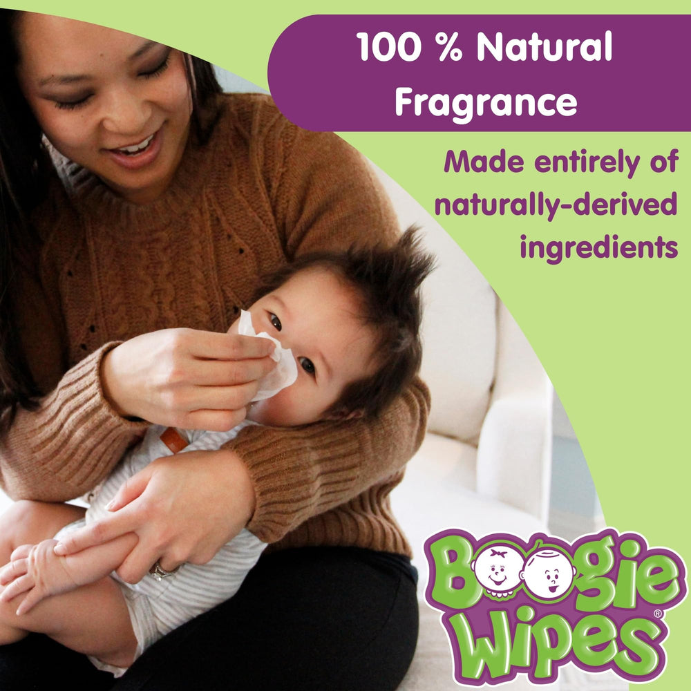 Boogie saline nose wipes resealable lid ensures fresh wipes during cold and allergy seasons