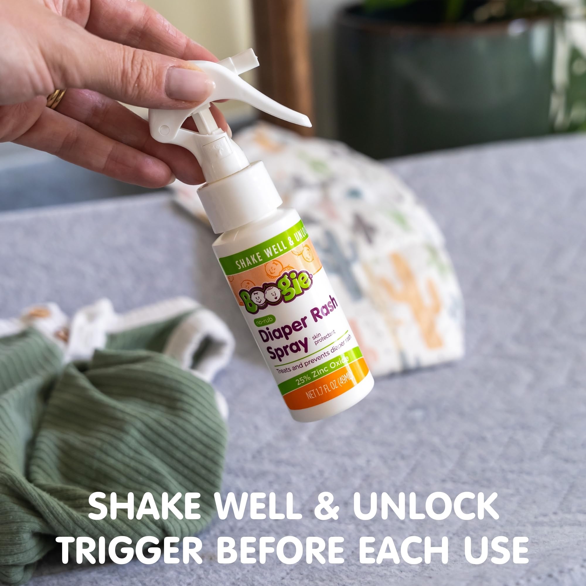 Boogie Wipes Mess-Free Application System keeps hands clean during changes