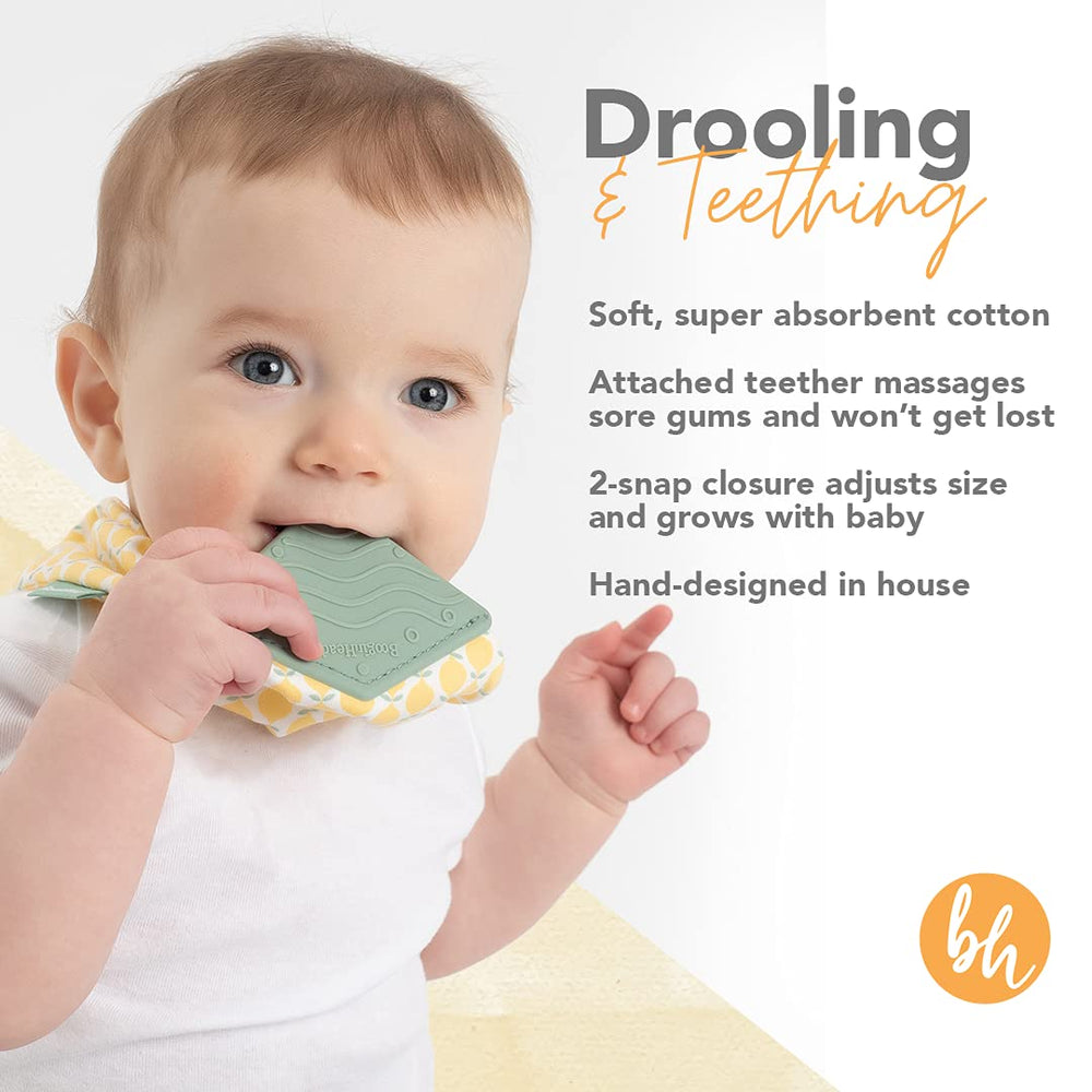 Breathable 95% cotton 5% spandex fabric on BooginHead bibs