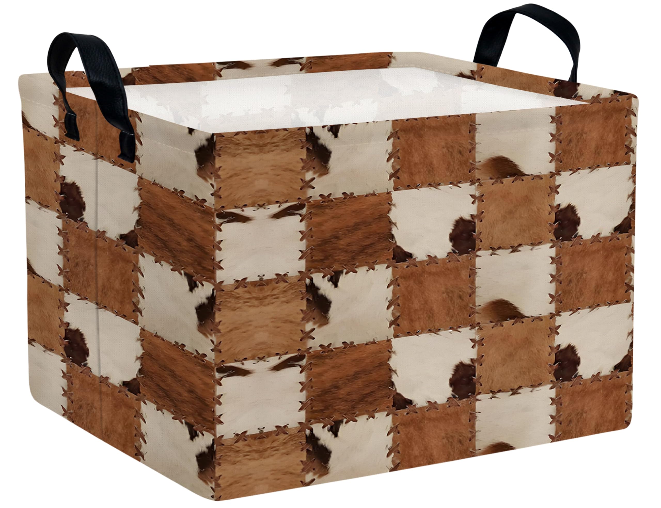 BOOHIT checkered toy basket collapsible design for clutter-free kid spaces