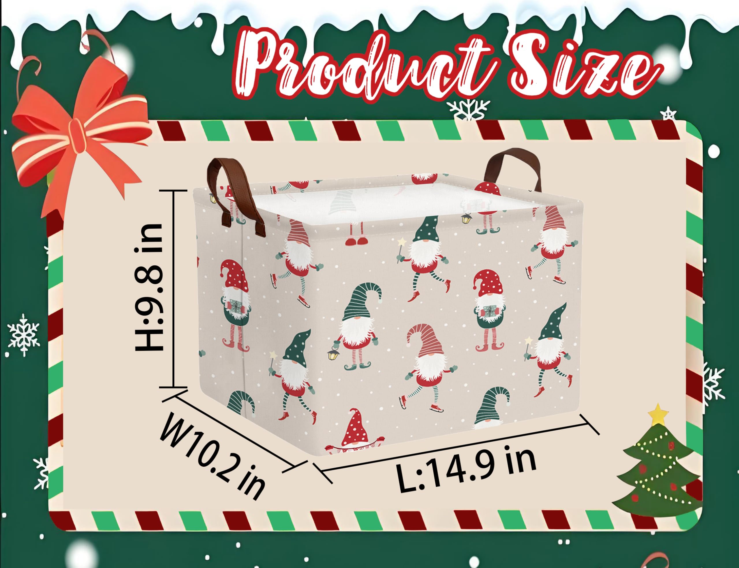 BOOHIT Christmas basket waterproof liner protecting items during use