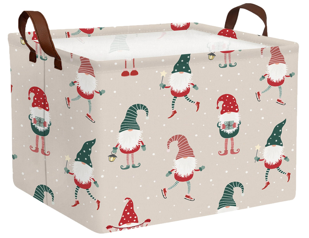 BOOHIT Dance Gnome basket closeup linen showing durable storage
