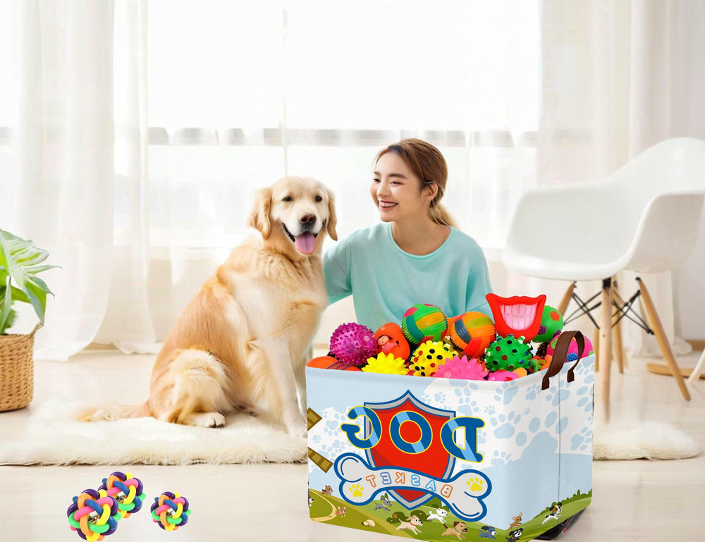 BOOHIT dog toy basket room setup complements living spaces while reducing clutter
