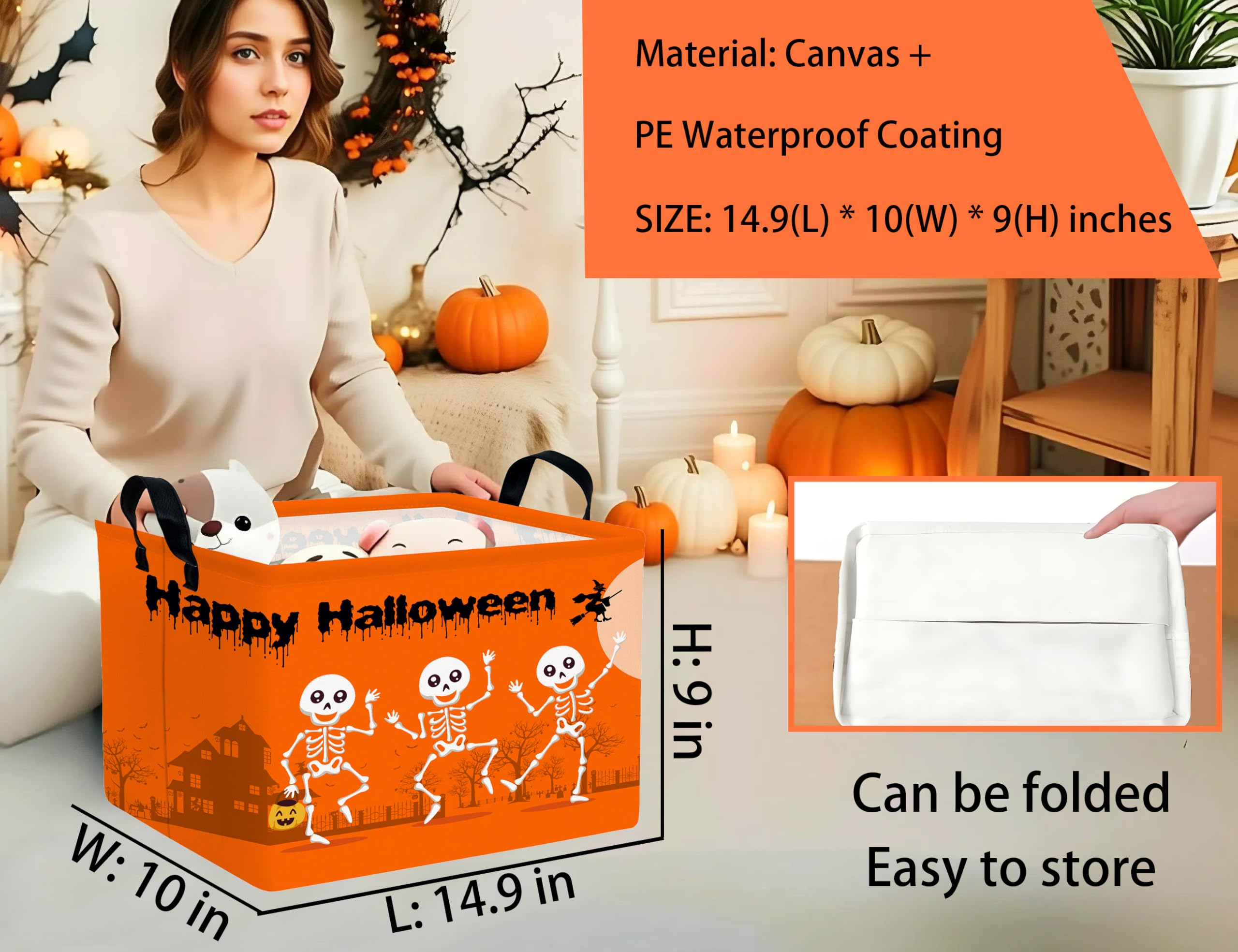 BOOHIT durable canvas storage bin designed for clutter-free spaces