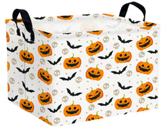 BOOHIT Halloween Boo Basket front view features Bat-Pumpkin design ideal for festive candy collection.