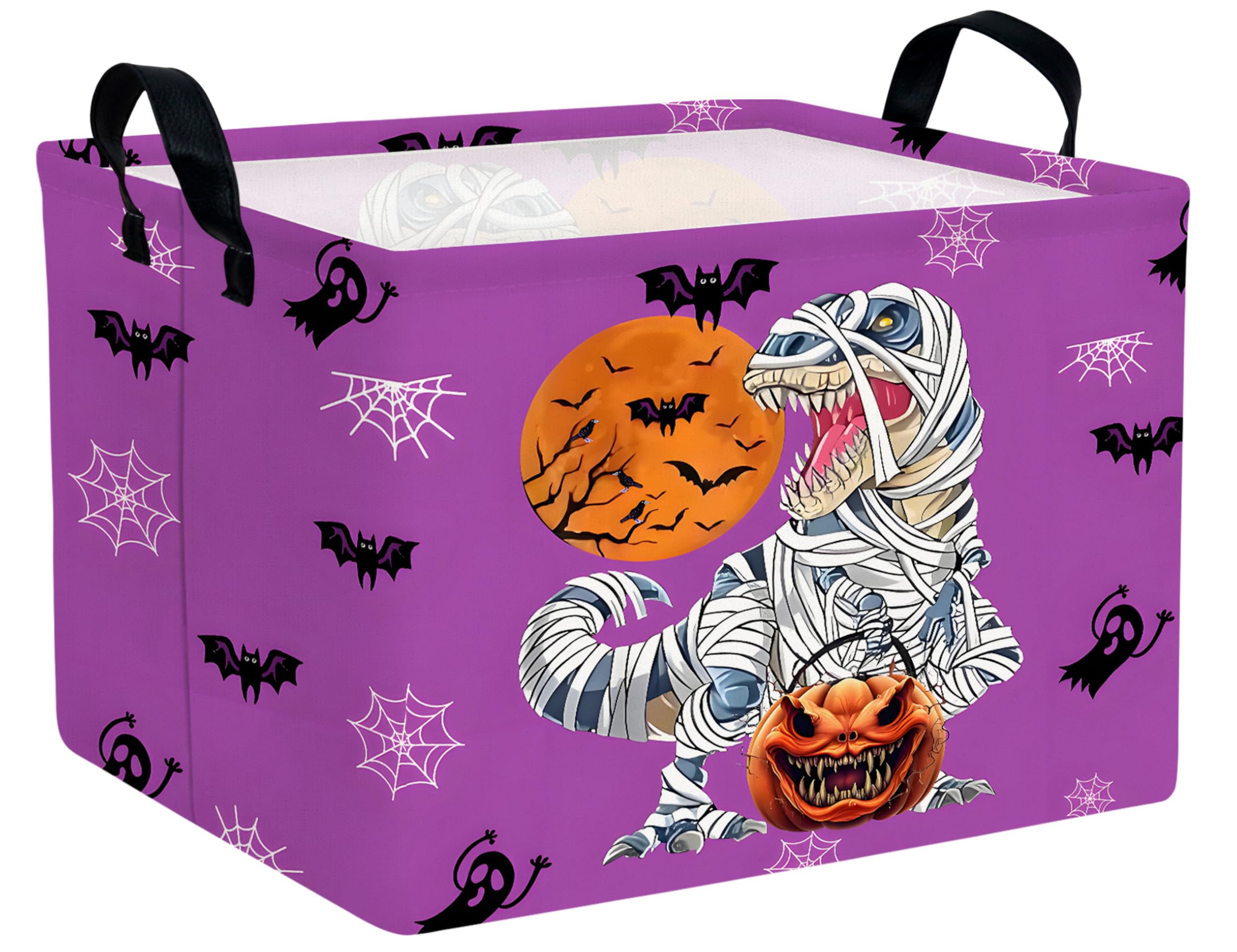 BOOHIT purple dinosaur Halloween candy basket ideal for trick-or-treat loot