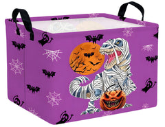 BOOHIT purple dinosaur Halloween candy basket ideal for trick-or-treat loot