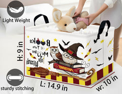 BOOHIT Large Magic Nursery Basket leather handles enable effortless carrying of toys and laundry.
