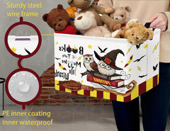 BOOHIT Large Magic Nursery Basket retro pattern owl adds playful charm to kids' rooms.