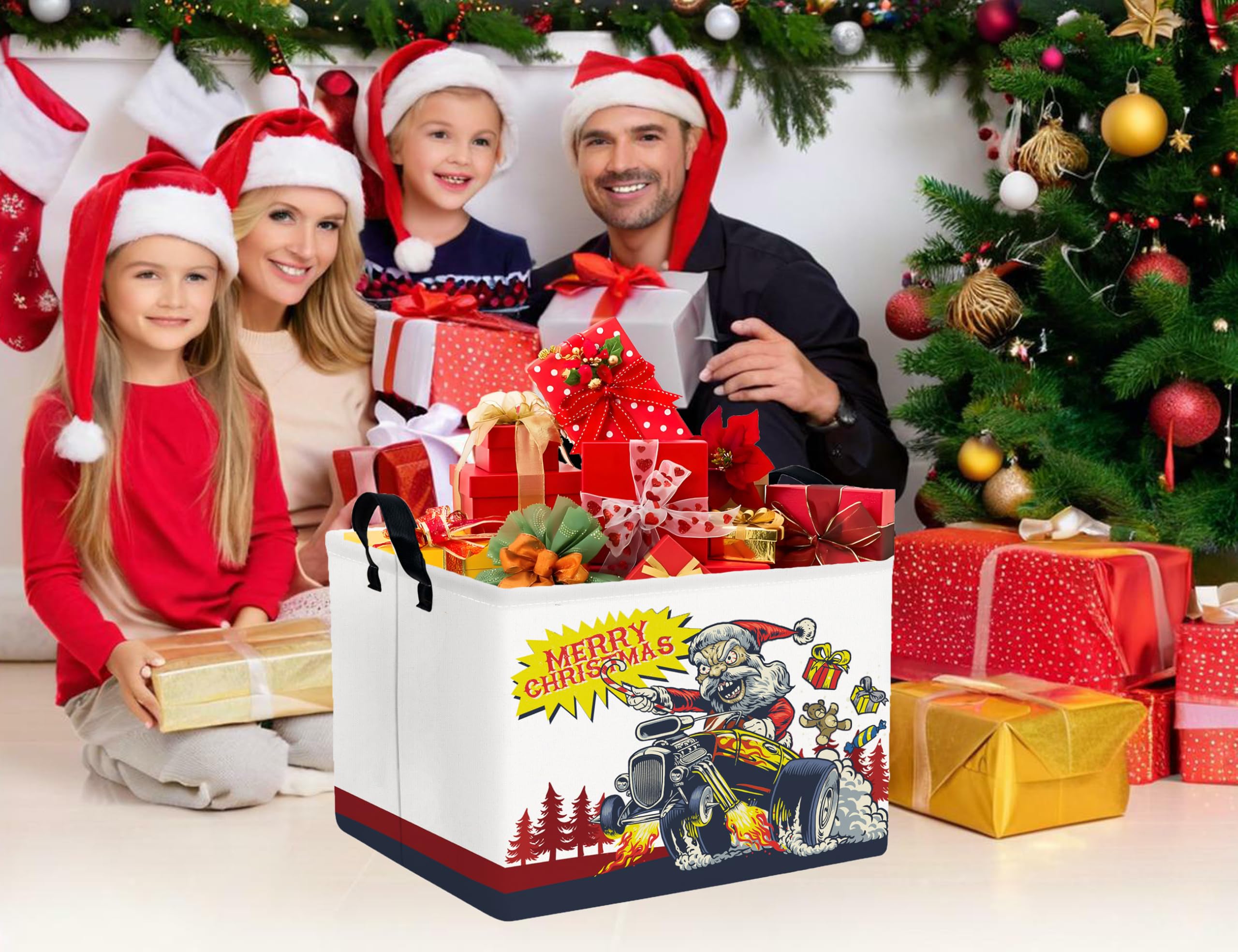 Boohit room organization use-case with toys, clothes, and holiday items neatly stored.