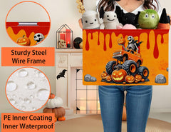 BOOHIT storage-bin leather-handles for easy transport of toys clothes or laundry