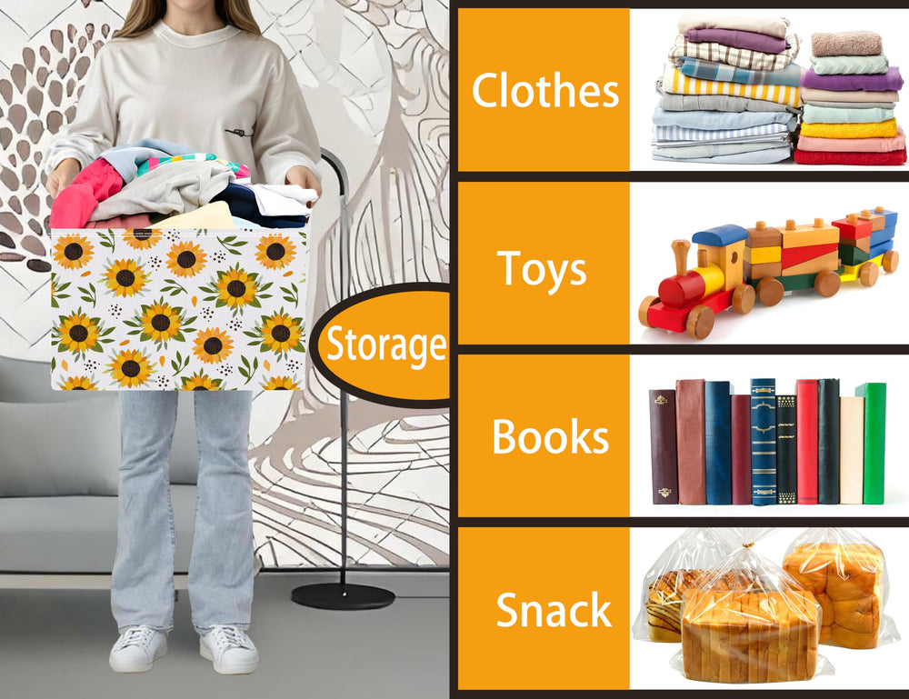 BOOHIT Sunflower laundry-hamper alternative in bathrooms or bedrooms.
