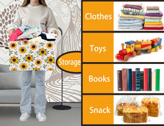 BOOHIT Sunflower laundry-hamper alternative in bathrooms or bedrooms.