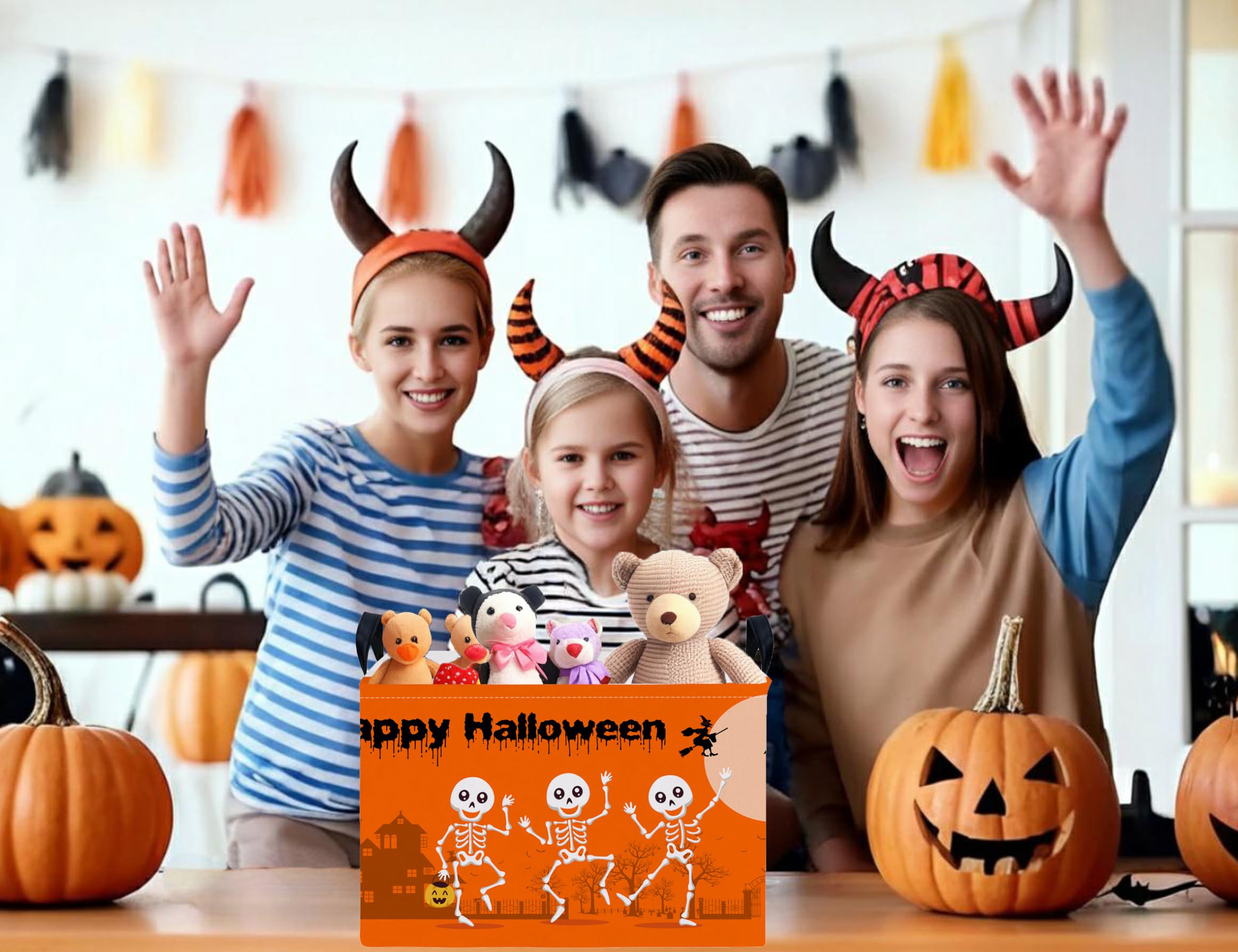 BOOHIT trick-or-treat decor basket doubles as a gift-ready display