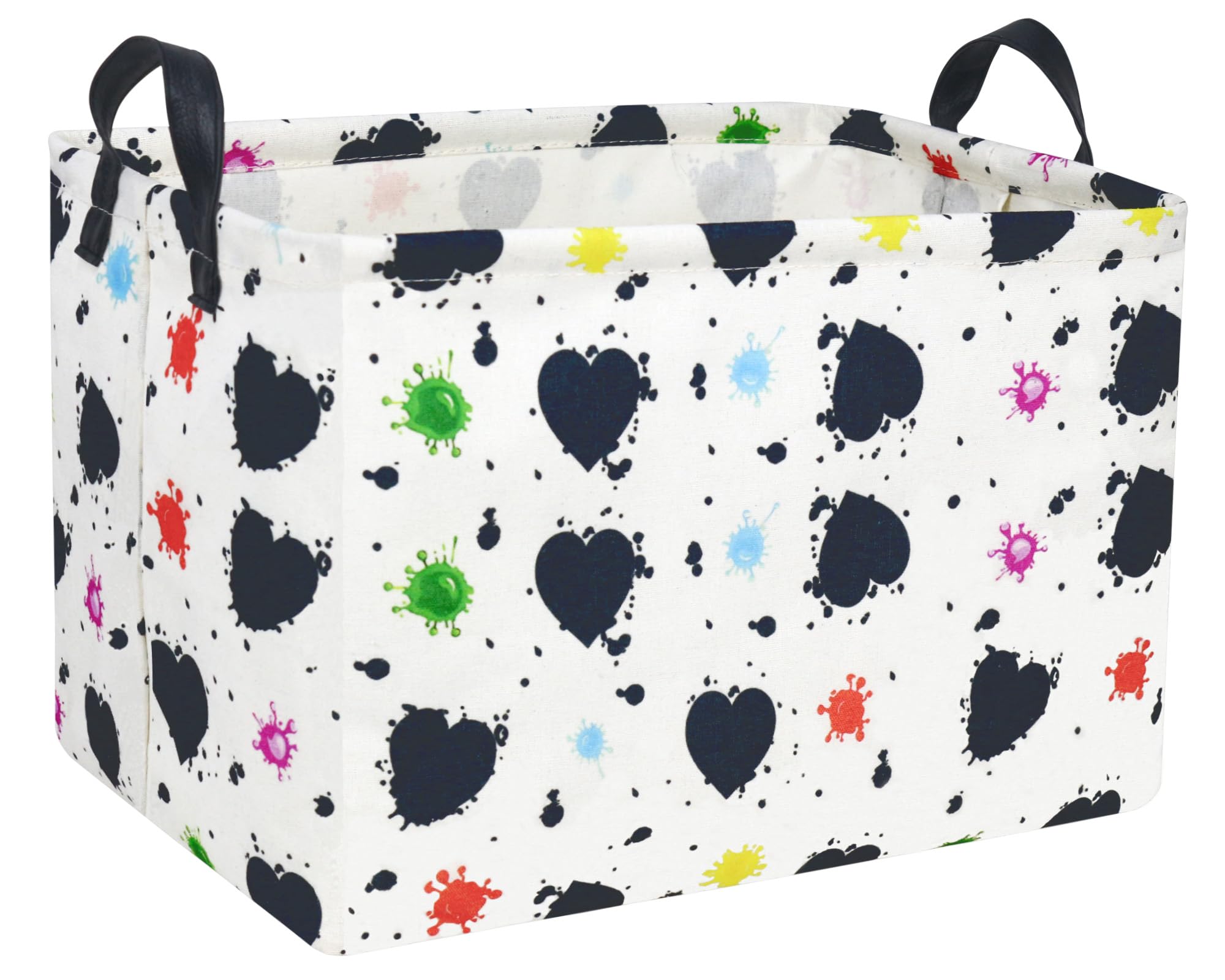 BOOHIT valentines basket front view, ideal for gifting and organized storage.