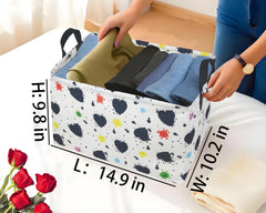 BOOHIT valentines basket side view, shows collapsible design for space saving.