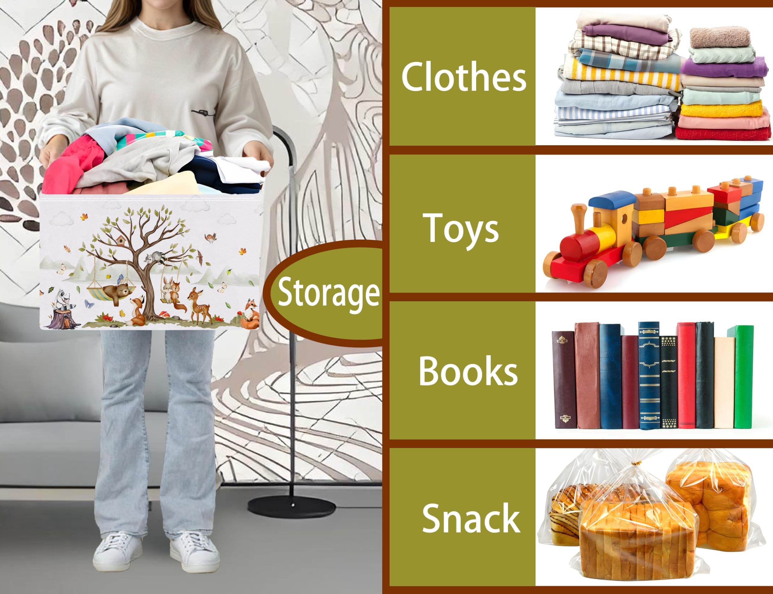 BOOHIT Collapsible design stores flat, freeing up closet and shelf space.