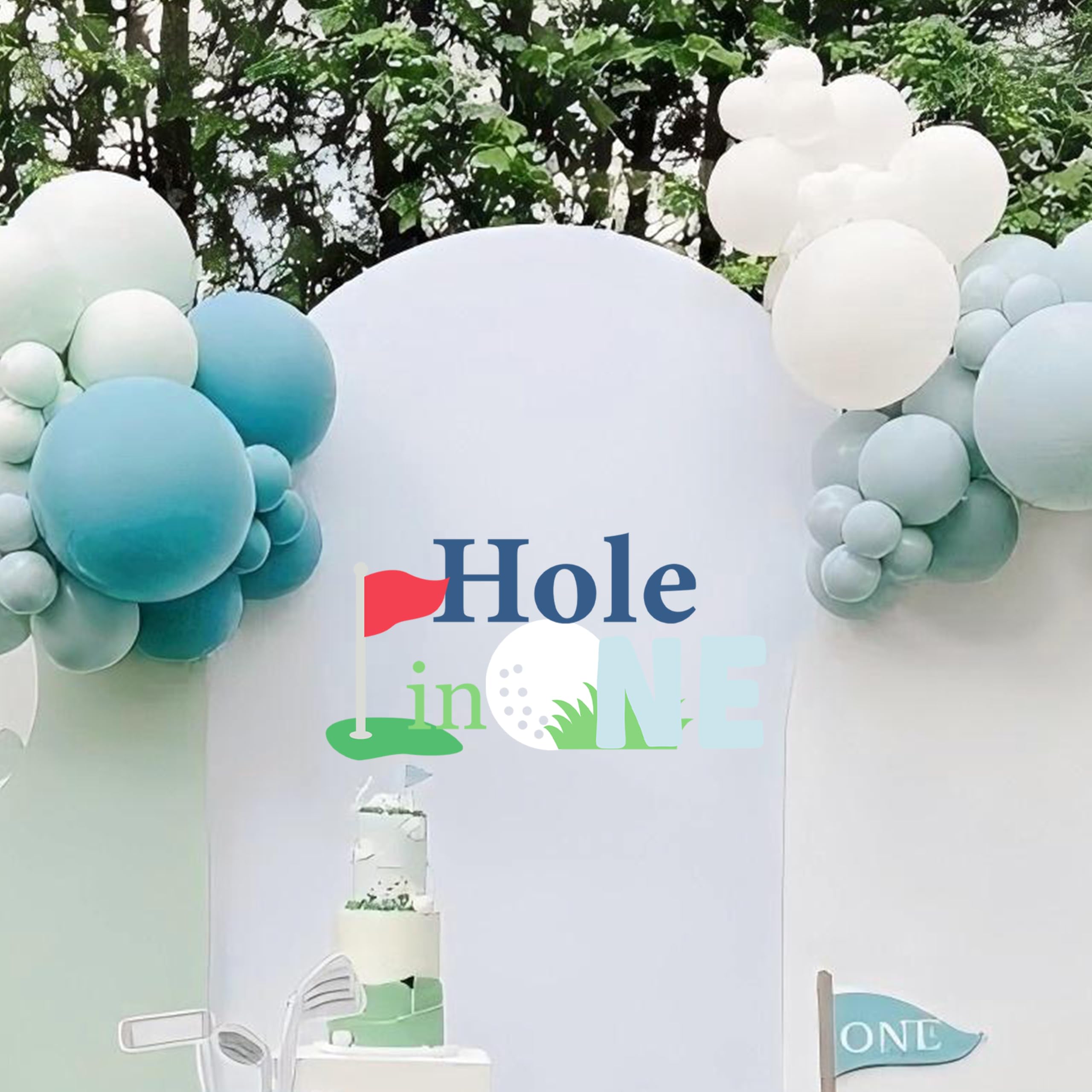 Boompa hole-in-one wall sticker highlights golf vibes for celebrations.