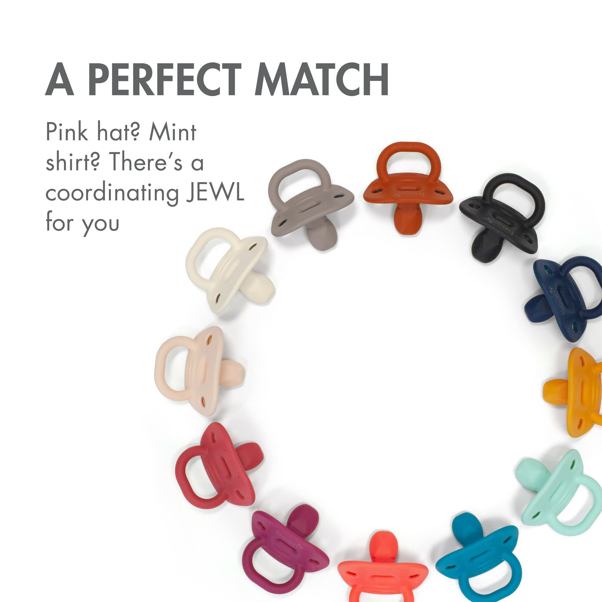 Boon Jewl newborn stage 0-3 months pacifier for early self-soothing.