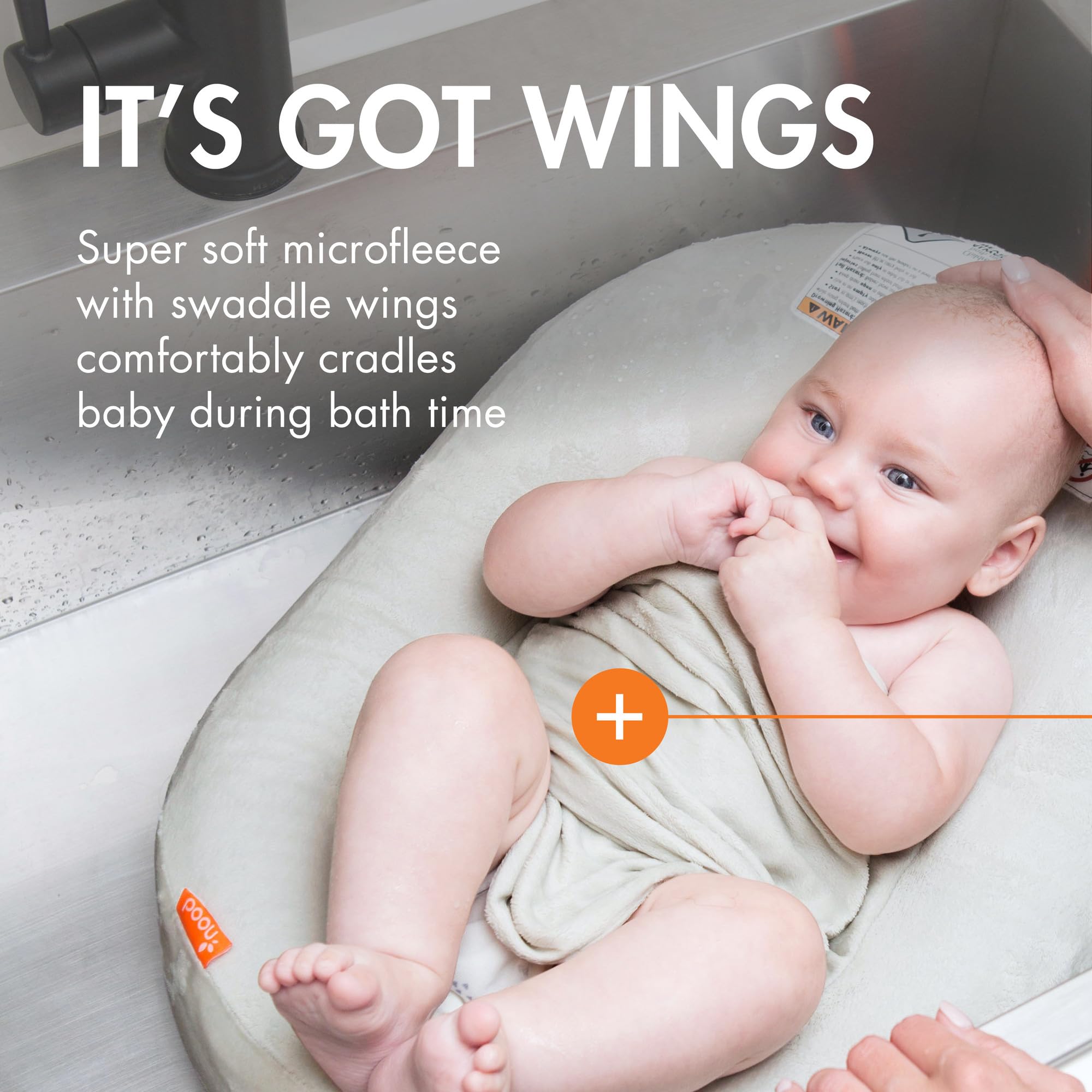 Boon Puff+ removable cover dries quickly and is machine washable.