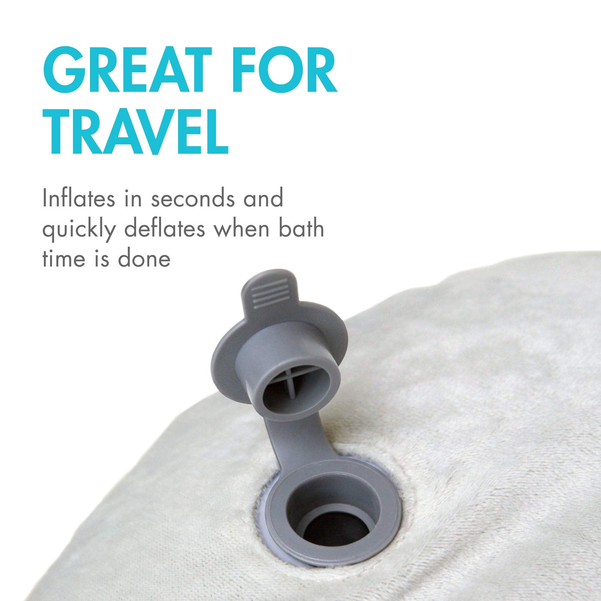 Boon Puff+ sink-fit design fits in most sinks for easy baths.