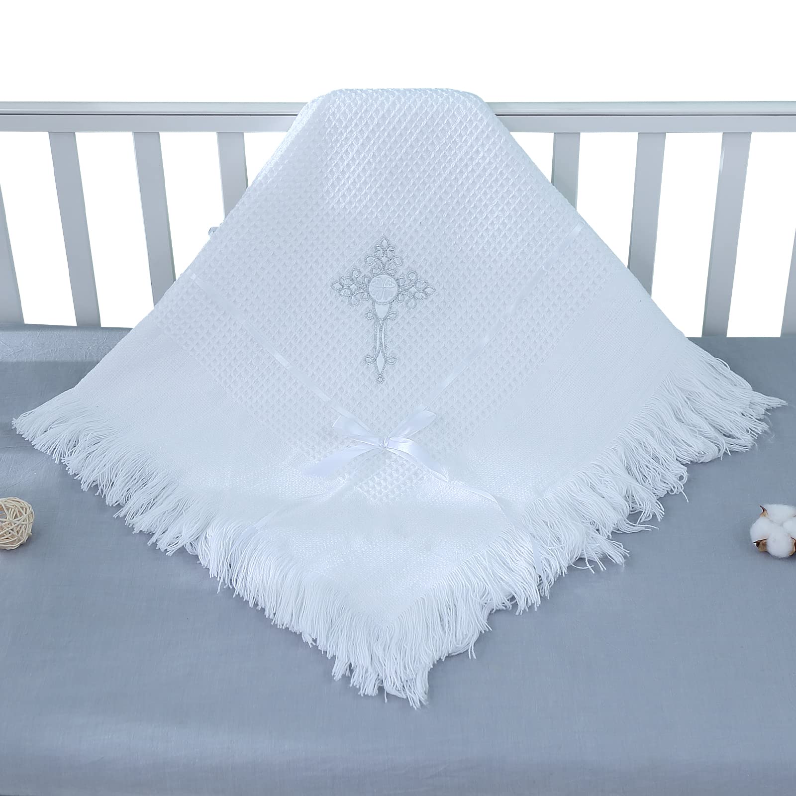 Booulfi baby blanket waffle pattern texture for cozy warmth