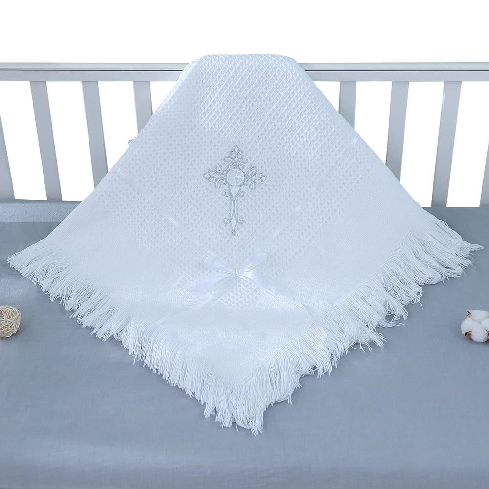 Booulfi baby blanket waffle pattern texture for cozy warmth