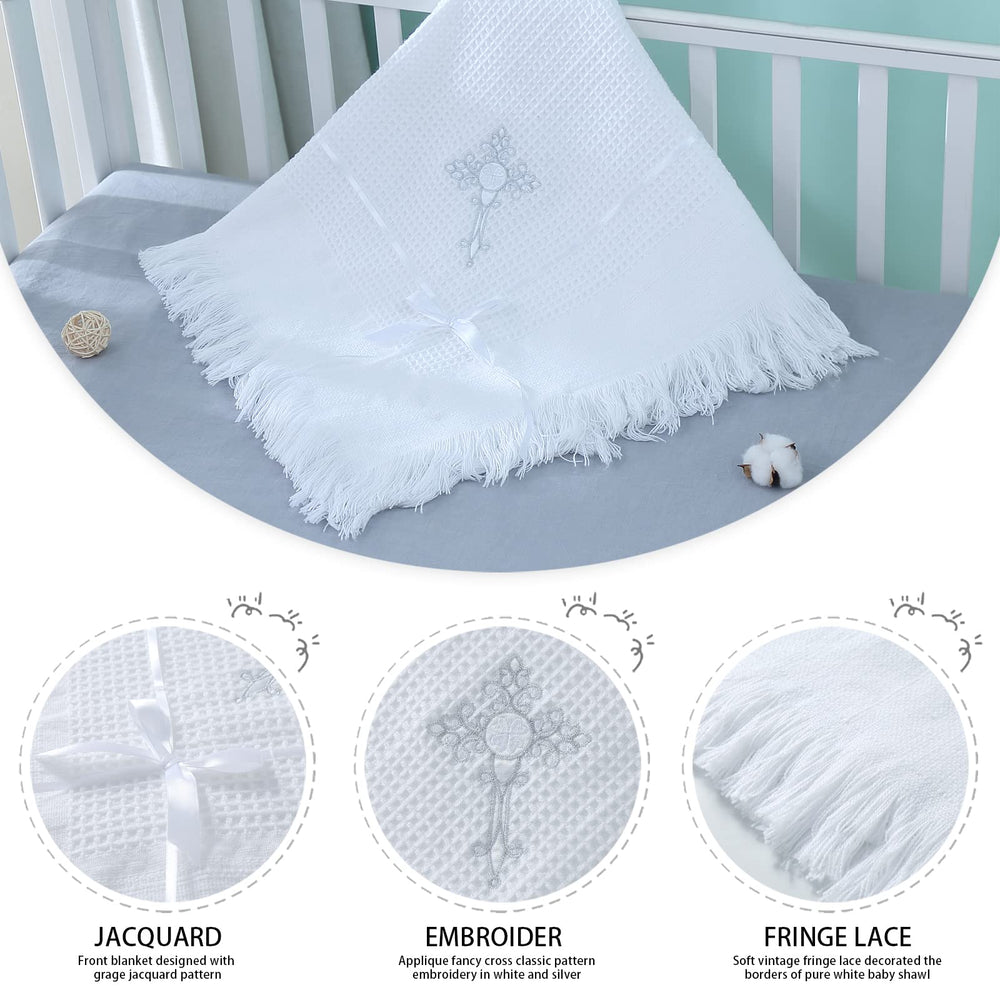 Booulfi neutral 45x45 blanket sized for newborn snuggles