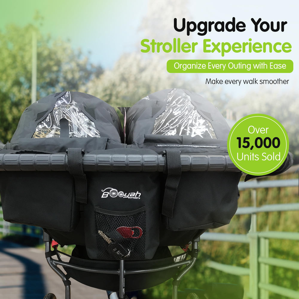 Booyah Strollers double organizer on City Mini GT side pockets for quick essentials.
