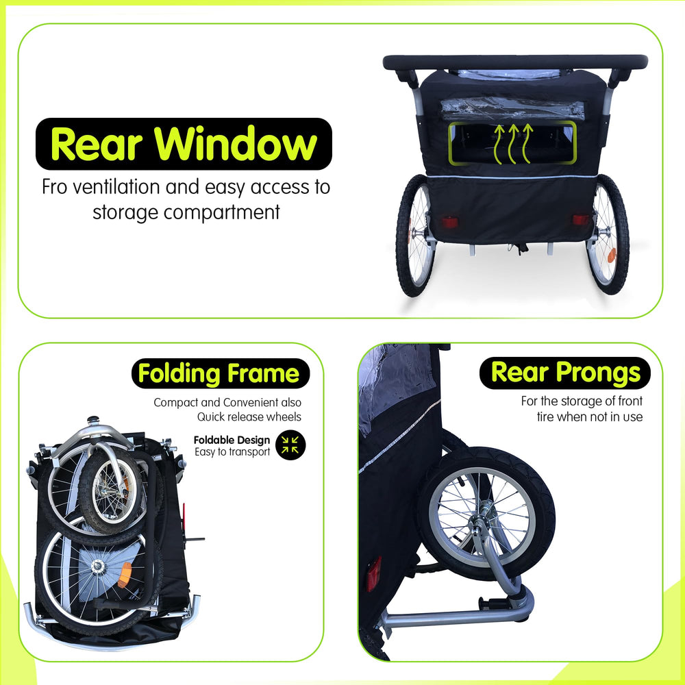 Booyah Strollers rear ventilation image demonstrates airflow for cooler riders.