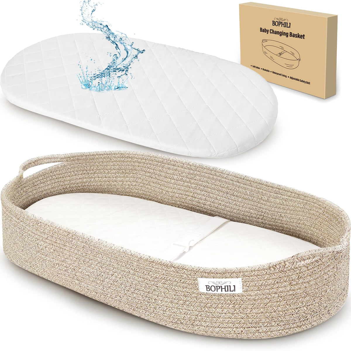 BOPHILI baby changing basket folded design for compact storage