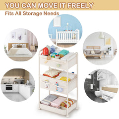 BOPHILI diaper caddy removable insert allows flexible compartment customization.